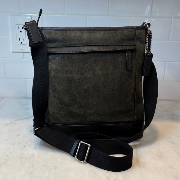 Coach Camden Leather & Suede Messenger Bag - Picture 1 of 16